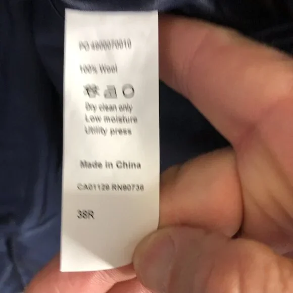 Calvin Klein Blazer Mens 38R Blue Check 100% Wool Extreme Slim Fit Jacket Coat - Picture 7 of 16